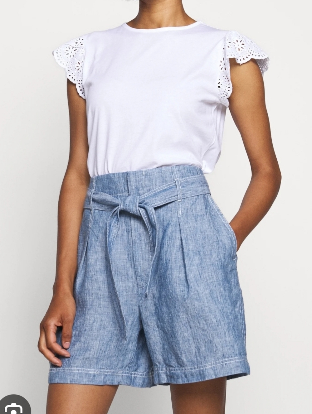 Lauren Ralph Lauren High Waist Linen Shorts Size 12